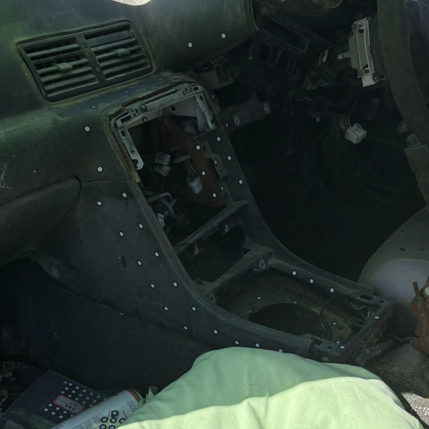 3D scan target map of Nissan Skyline R32 center console Nissan Skyline R32 dashboard 3D scan target map