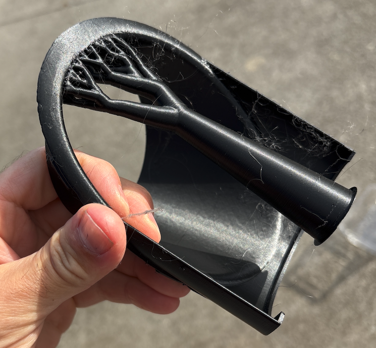 3D Printed Light bezel with support structures