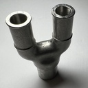 RB26 Balance Tube Press Fitting To Dual 10mm Hose Ends