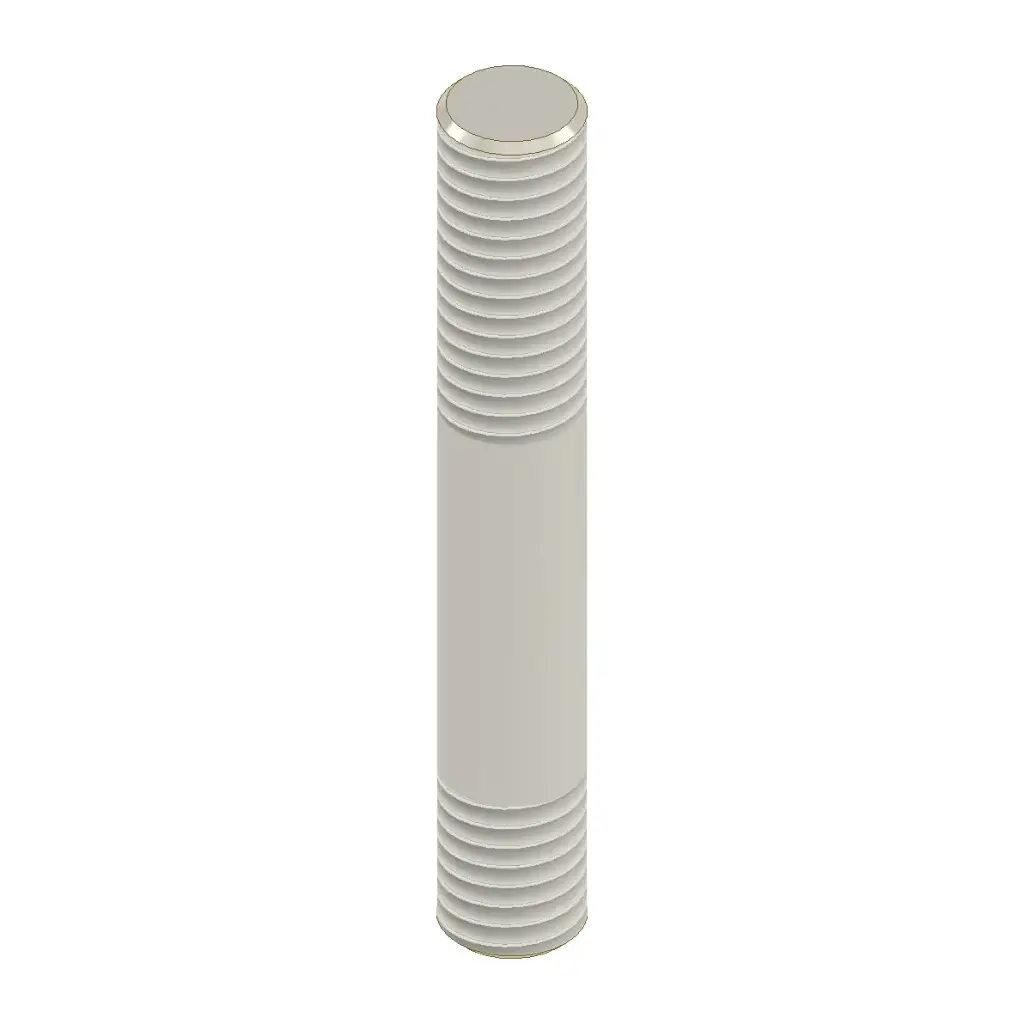 Titanium Stud Bolt | Flat Head | M8 * 1.25mm RH Thread | Grade 5 ISO Polished