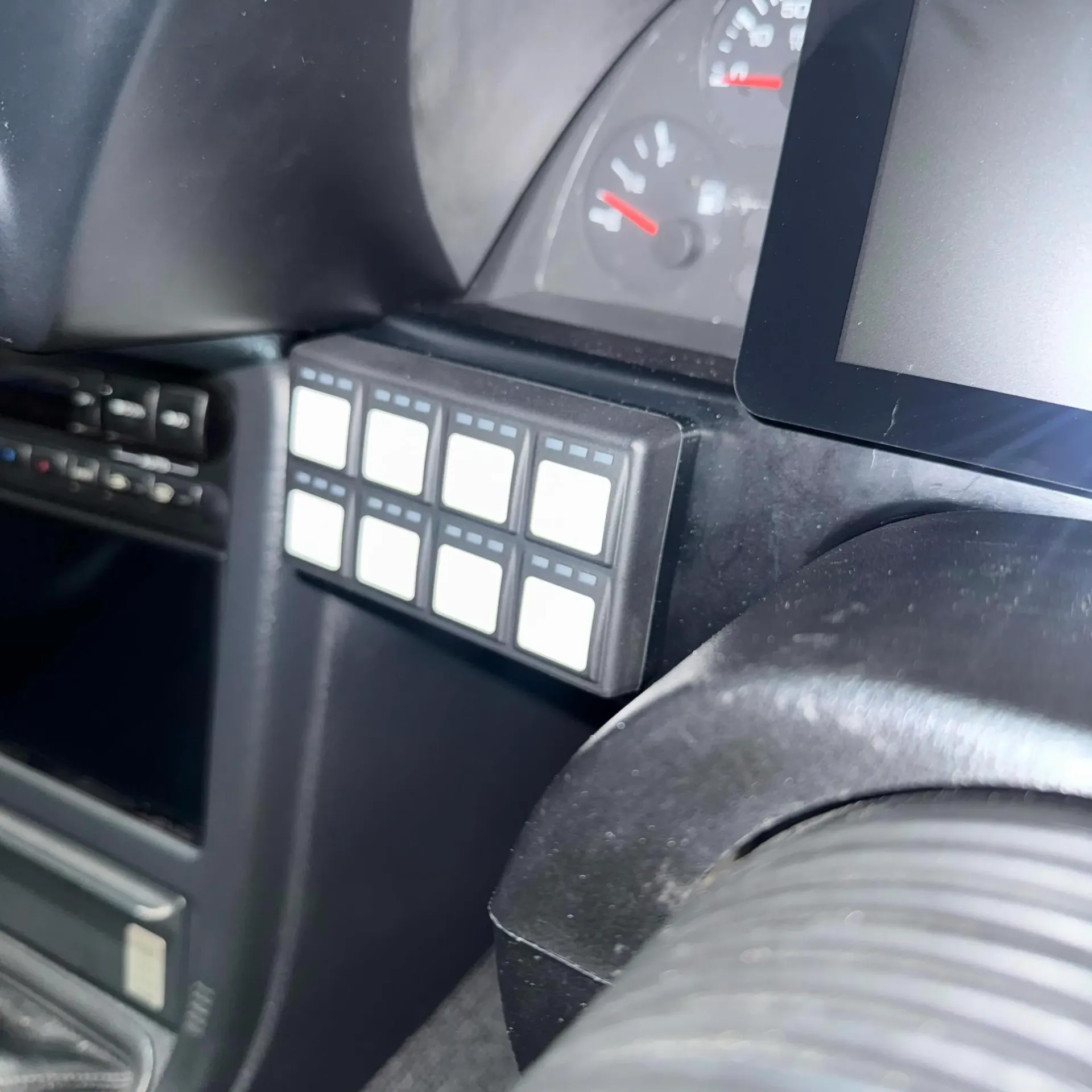 Nissan Skyline R32 Speedo Cluster Clock Location Can Keypad Protruding Holder (Blinkmarine - PKP-2300-SI | 6 Button (2x3))