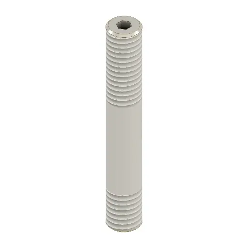 Titanium Stud Bolt | Flat Head | Hex/Allen Key Drive | M8 * 1.25mm RH Thread | Grade 5 ISO Polished